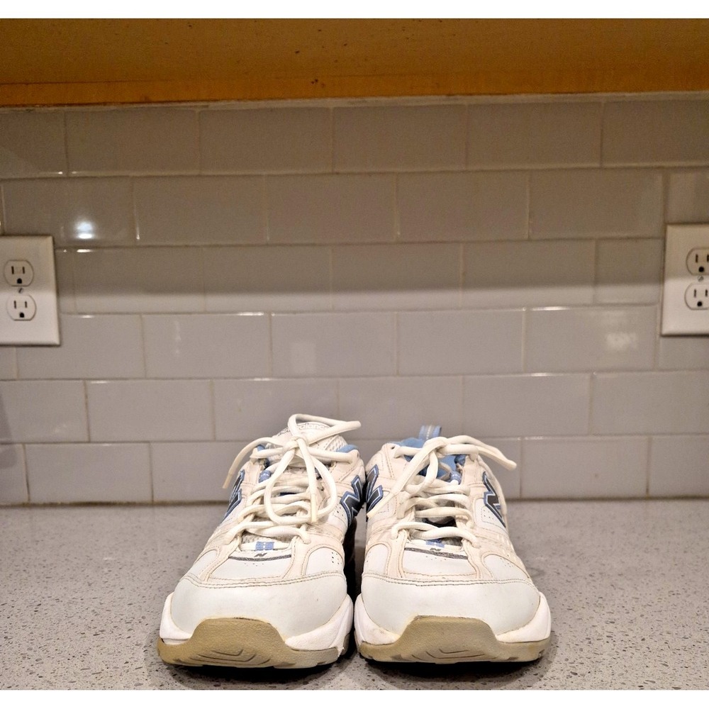 New Balance Women's Leather White & Blue Cross Training Shoes 409 WX409WL Size 8 - Picture 5 of 10